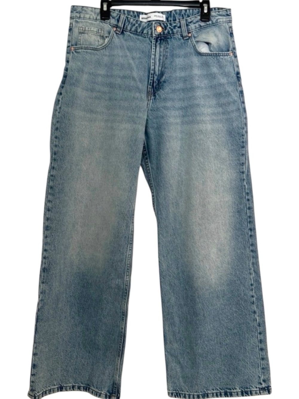 Bershka Light Blue High-Rise Denim Jeans 0003